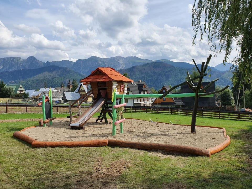 Natural landscape, Children play ground, Mountain view