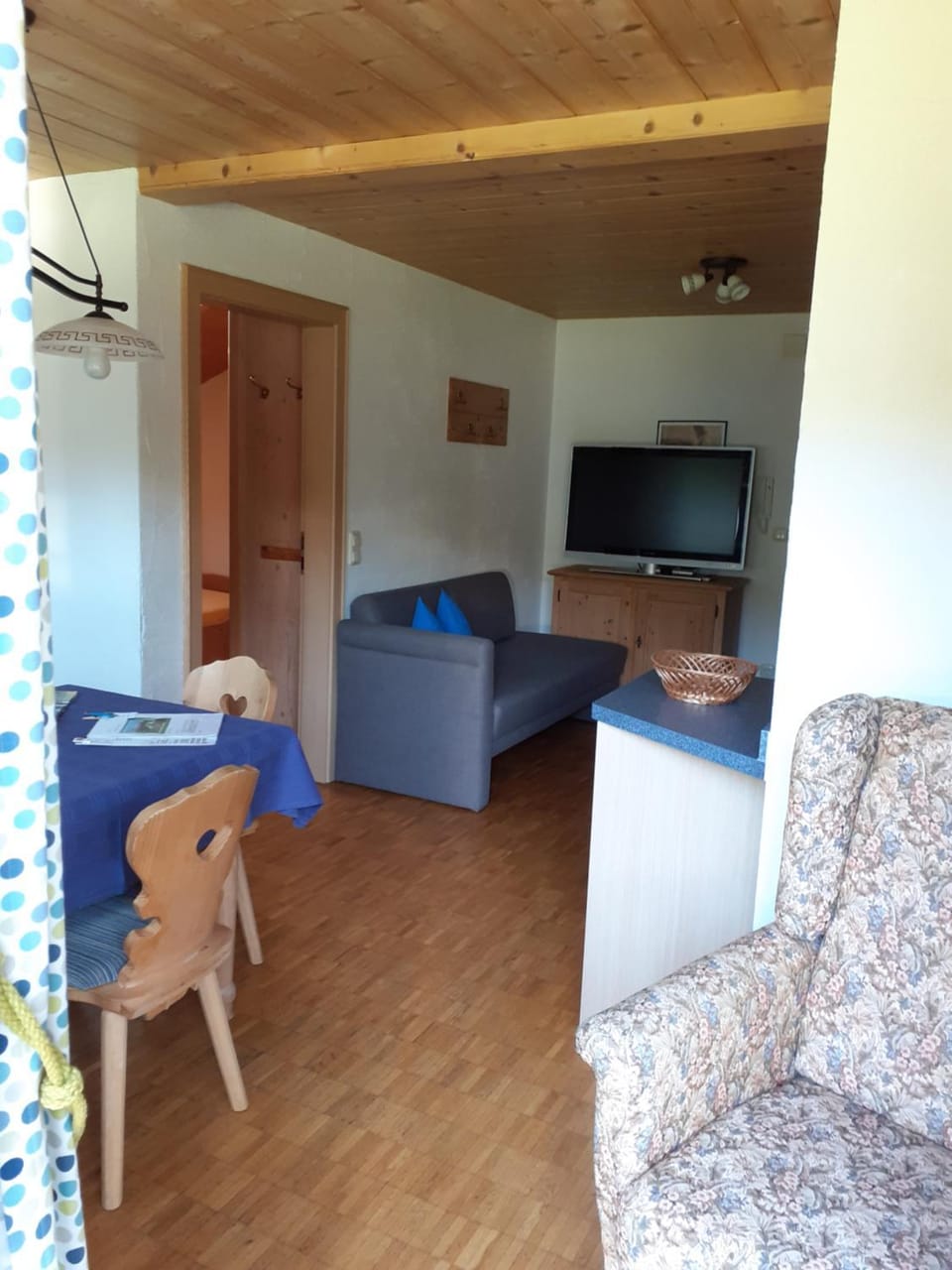 Living room, kitchen