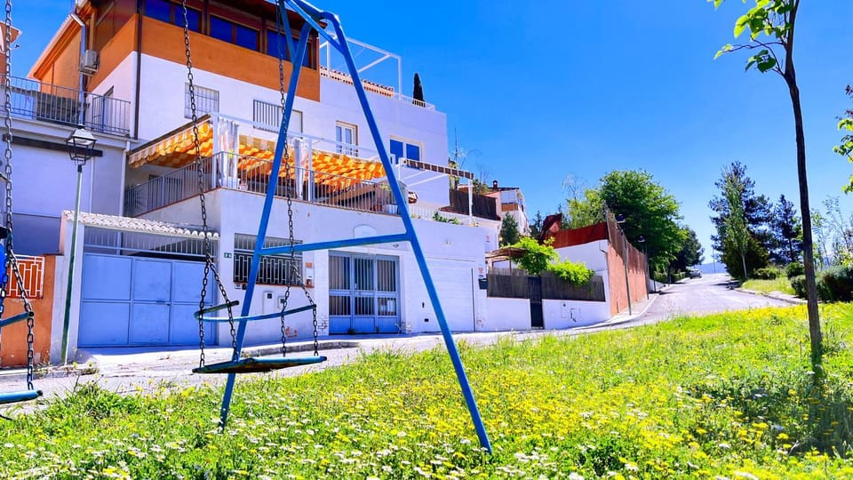 Property building, Spring, Natural landscape, Garden, Garden view, Swimming pool
