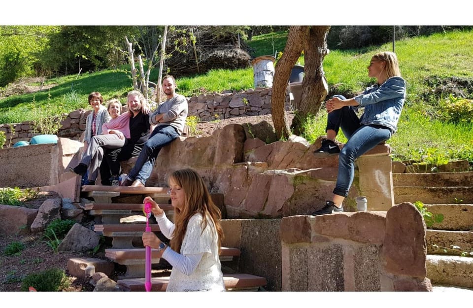 Spring, Garden, Seating area, Garden view, group of guests