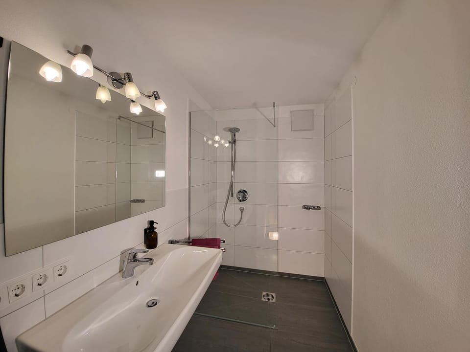 Shower, Bathroom, Facility for disabled guests, towels