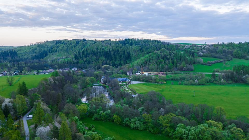Nearby landmark, Natural landscape, Bird's eye view, River view