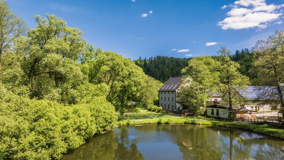 Property building, Nearby landmark, Natural landscape, River view