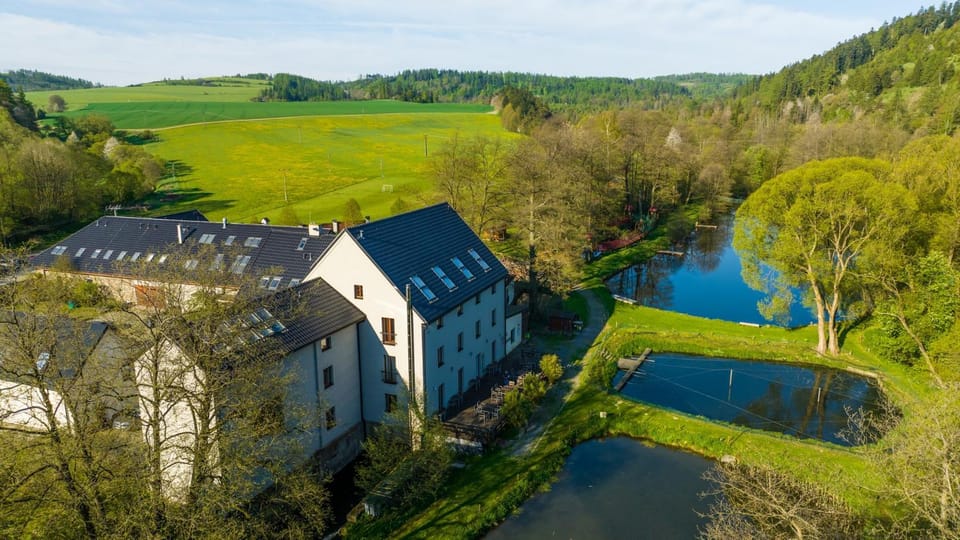 Property building, Spring, Day, Natural landscape, River view