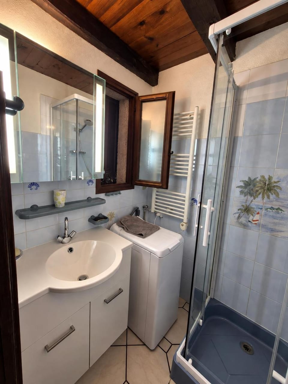 Shower, Bathroom, washing machine