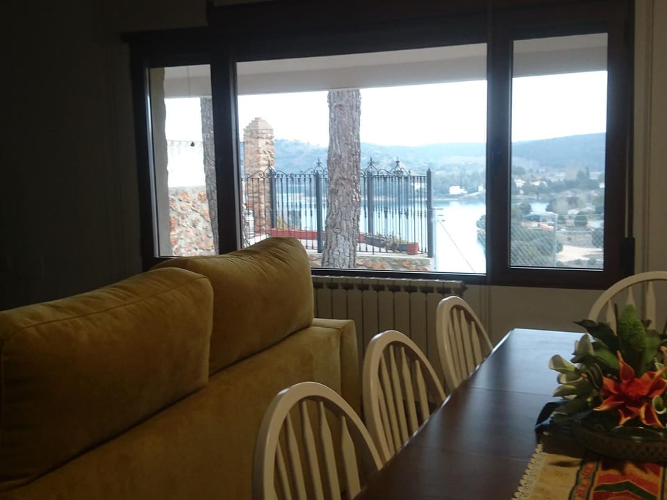 View (from property/room), Living room, Dining area, Lake view