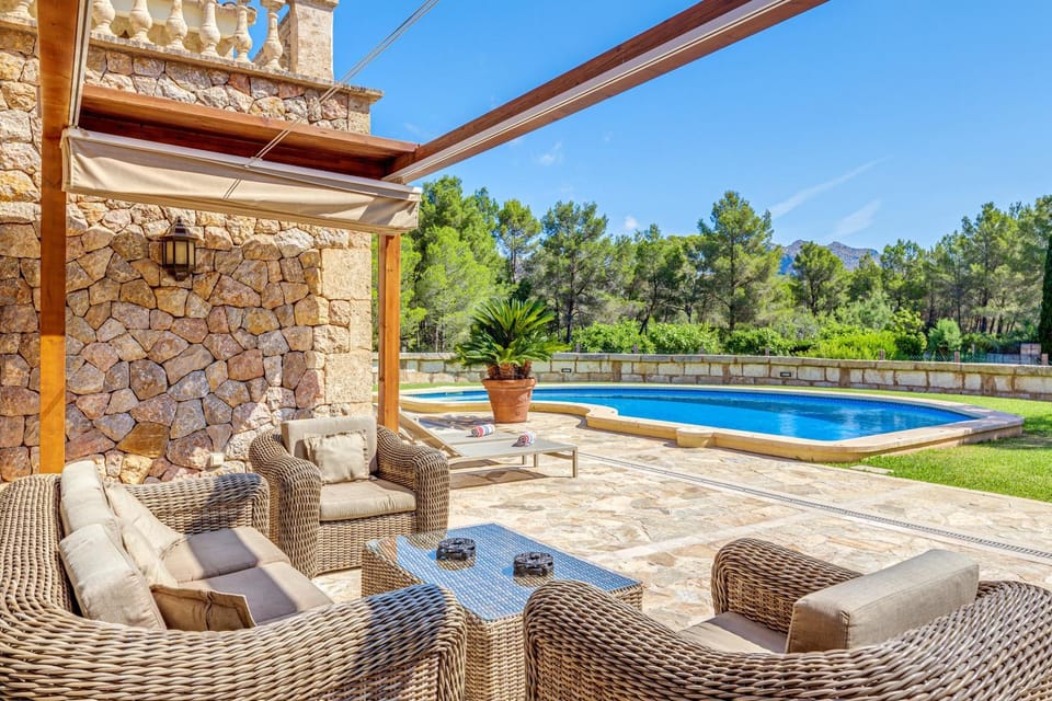 Property building, Living room, Swimming pool