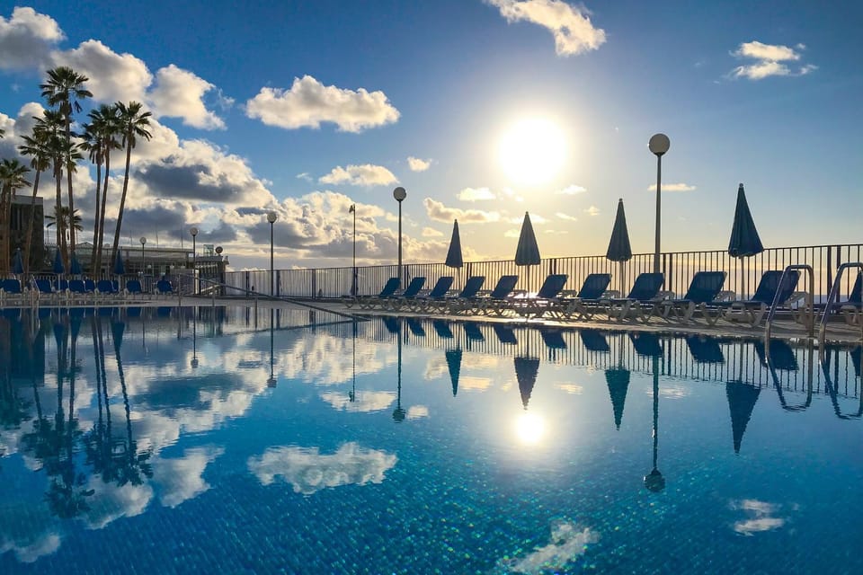 Swimming pool, Swimming pool, Sunset