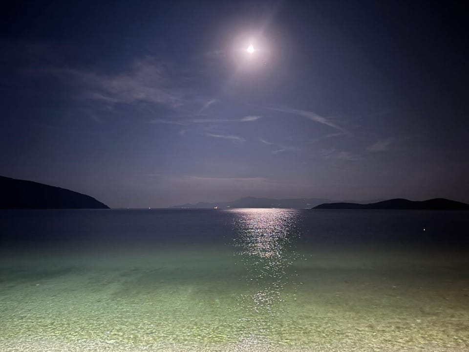 Night, Natural landscape, Beach, Sea view