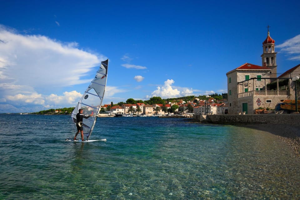 Nearby landmark, Beach, Windsurfing