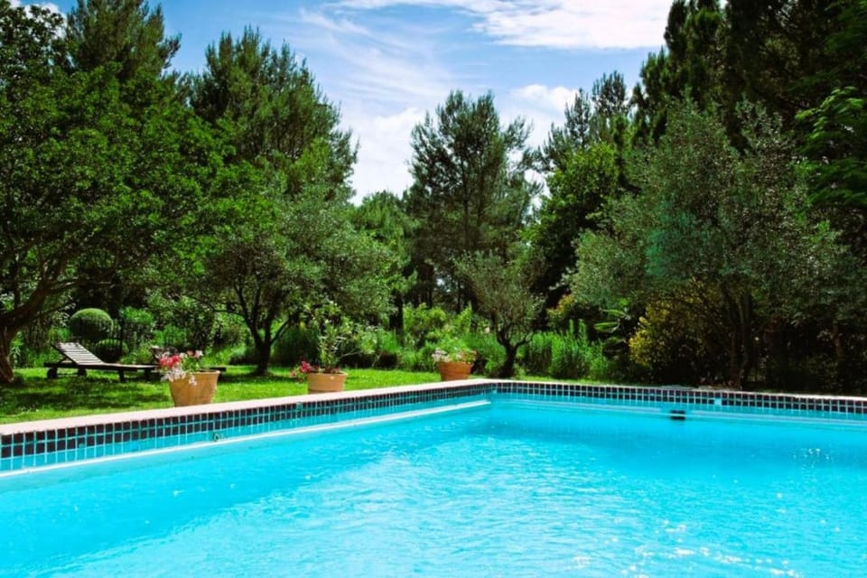 Spring, Day, Natural landscape, Garden, Pool view, Swimming pool, sunbed