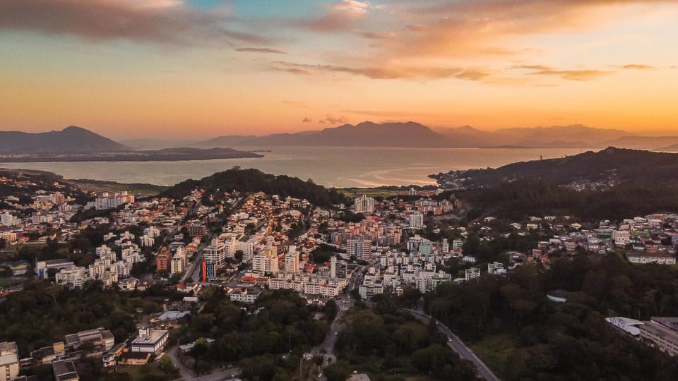 Natural landscape, Bird's eye view, City view, Mountain view, Sea view, Sunset
