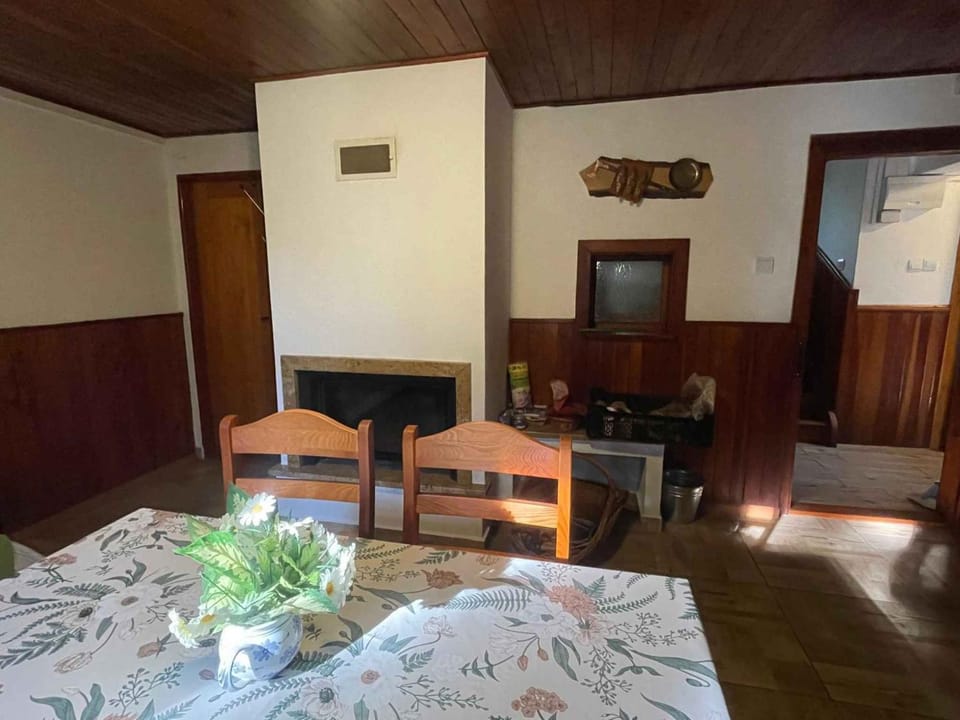 Dining area, fireplace