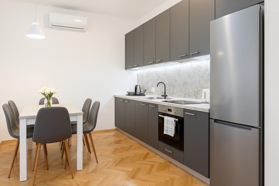 Living room, kitchen