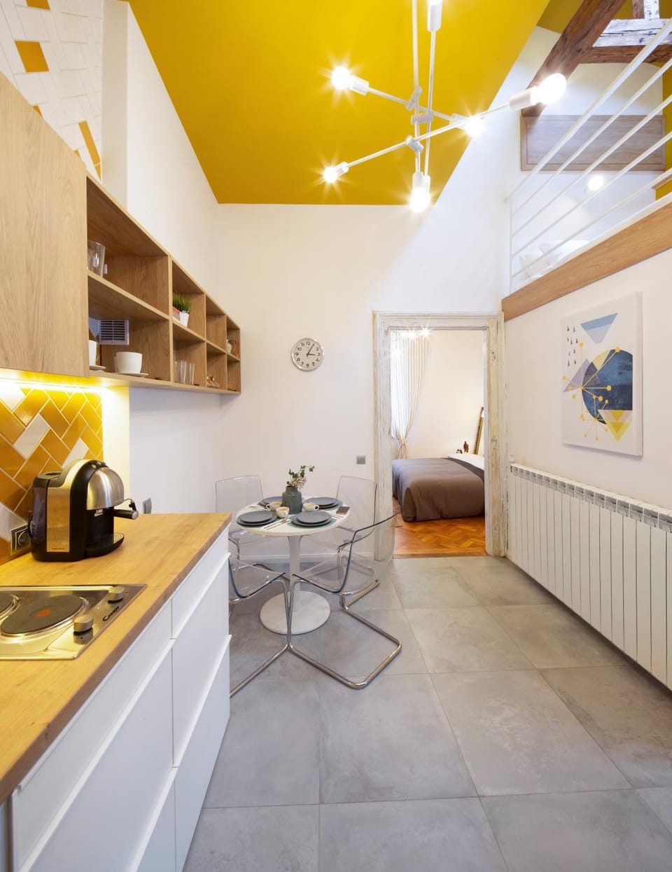 Kitchen or kitchenette, Living room