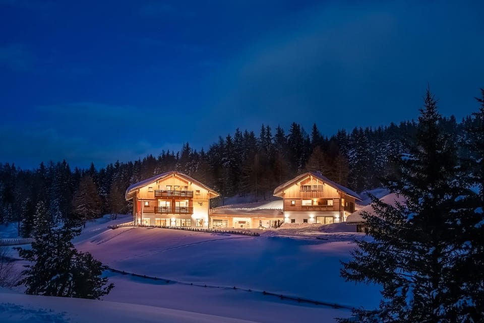 Property building, Night, Natural landscape, Winter