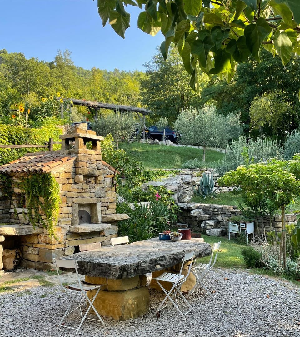 Natural landscape, Garden, Seating area