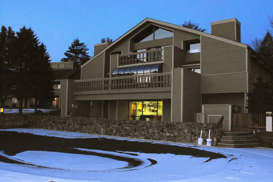 Property building, Winter, Sunset