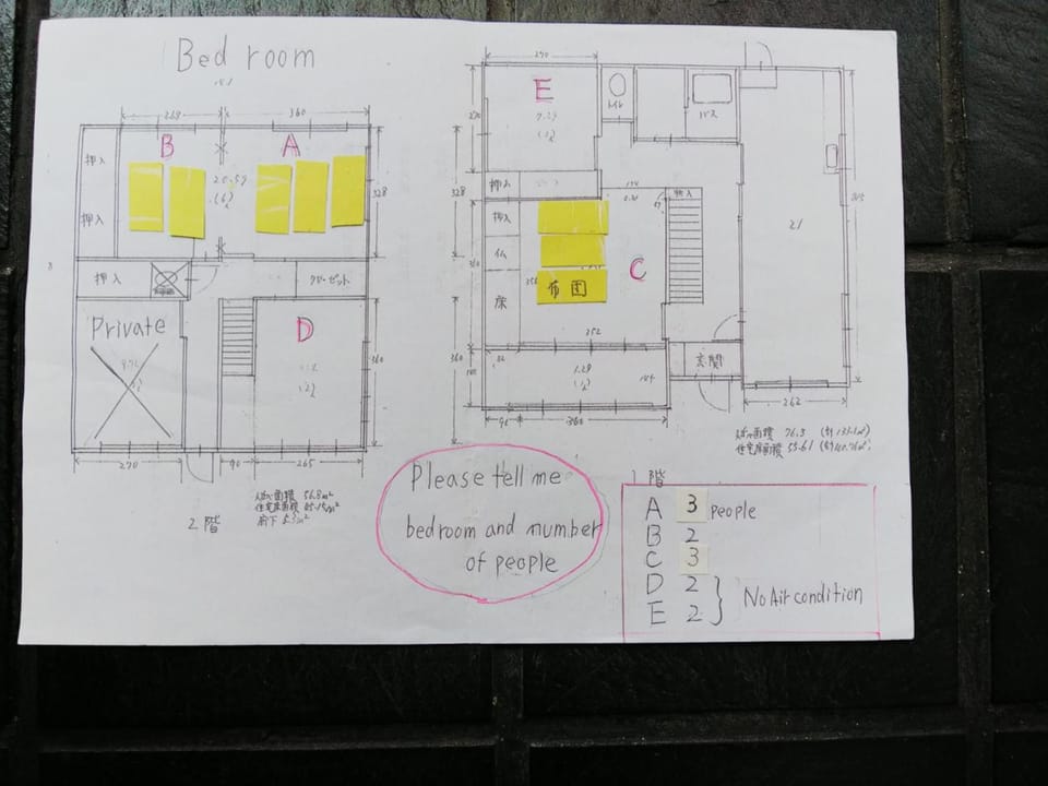 Photo of the whole room, Floor plan