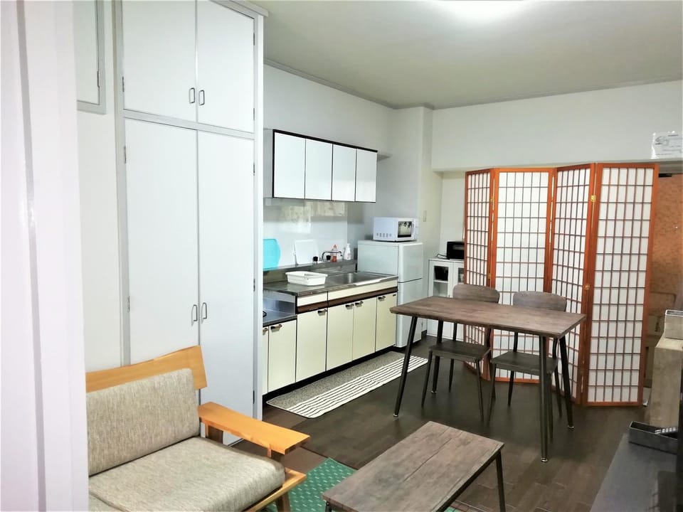 Kitchen or kitchenette, Living room, Dining area