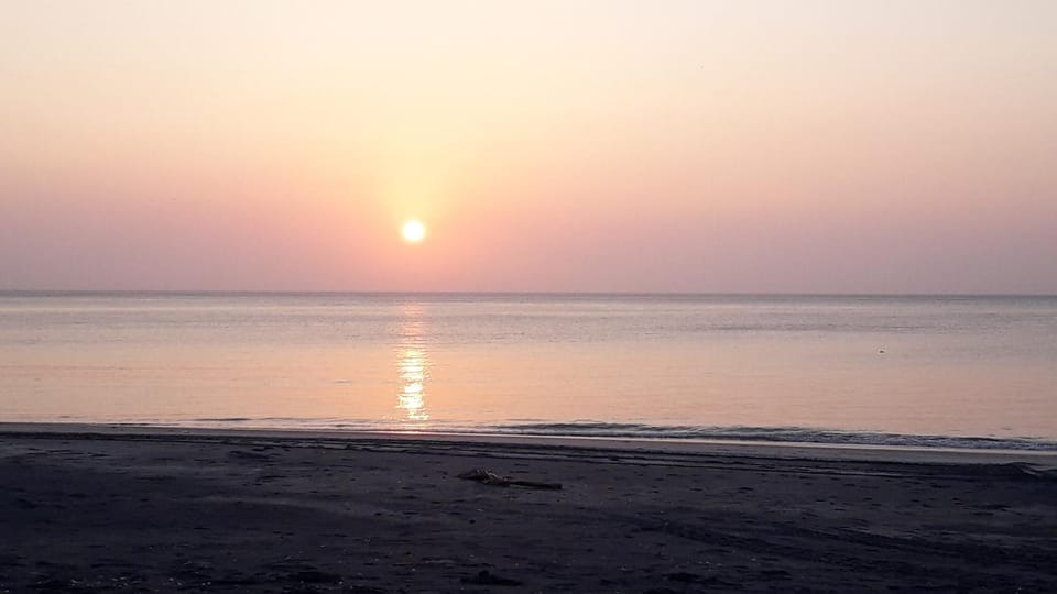 Day, Natural landscape, Beach, Sea view, Sunrise