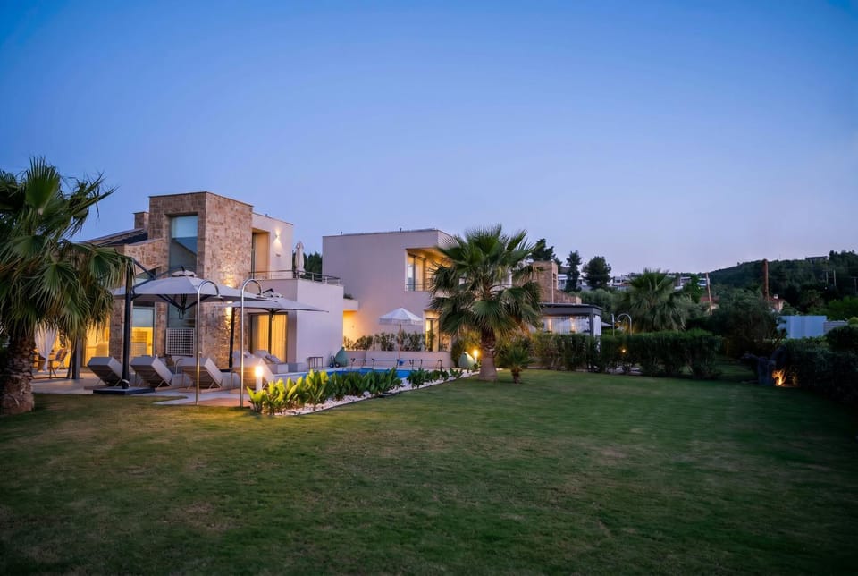 Property building, Natural landscape, Garden, Swimming pool