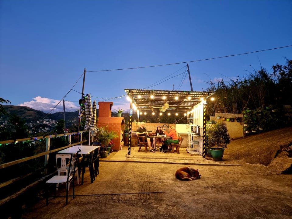 Patio, Night, Mountain view
