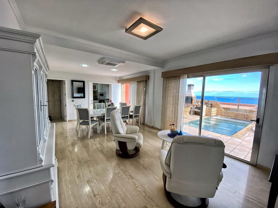 Living room, Seating area, Dining area, Sea view