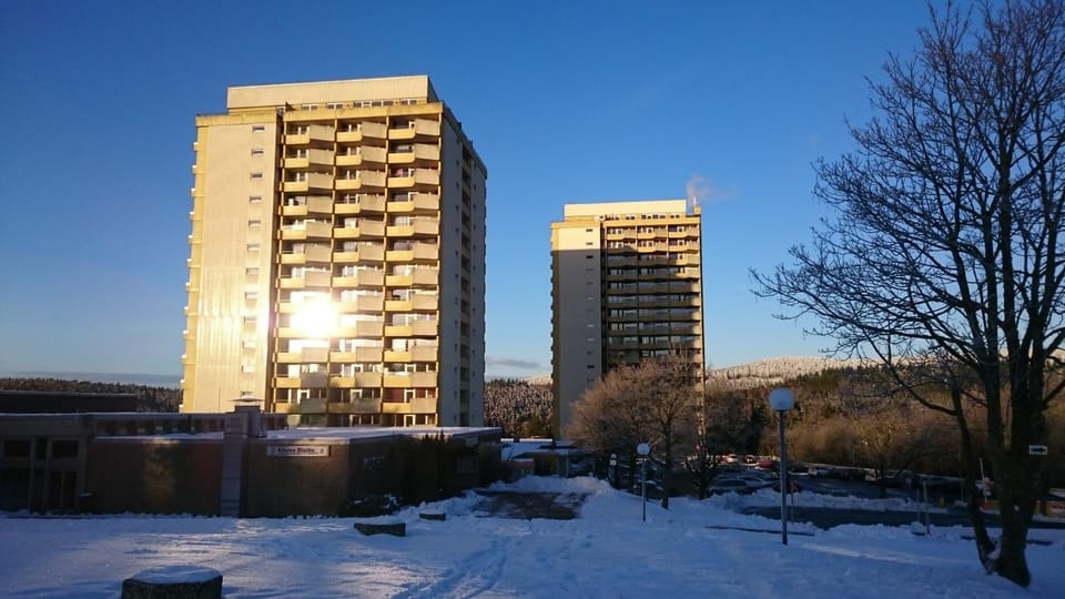 Property building, Facade/entrance, Off site, Winter, On site, Sunrise
