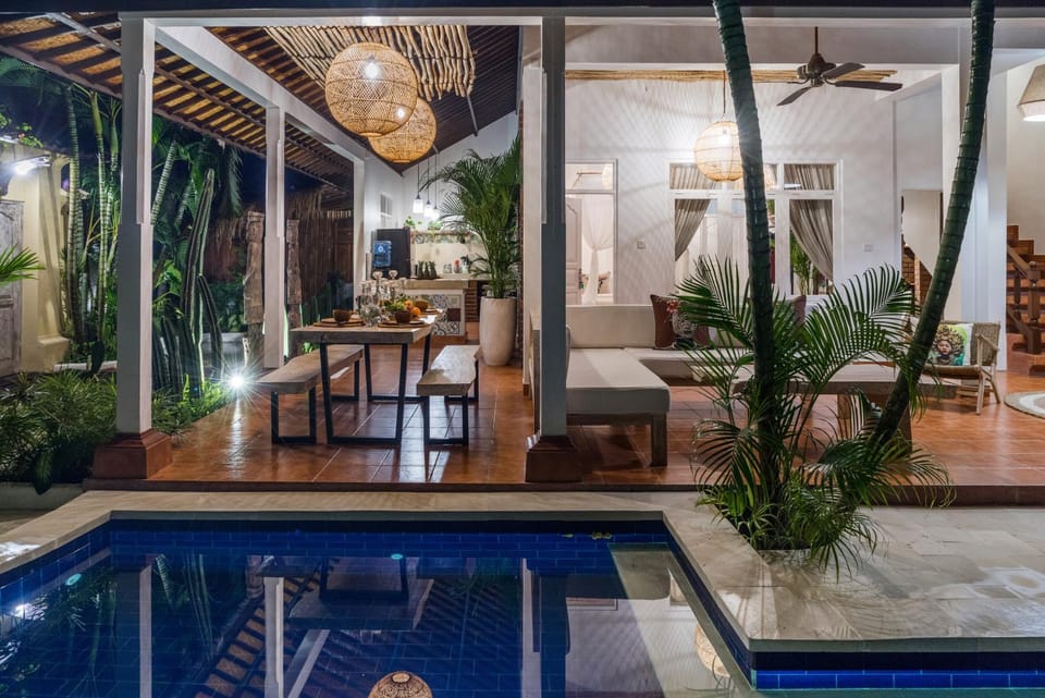 Patio, Living room, Seating area, Dining area, Pool view, Swimming pool, Swimming pool
