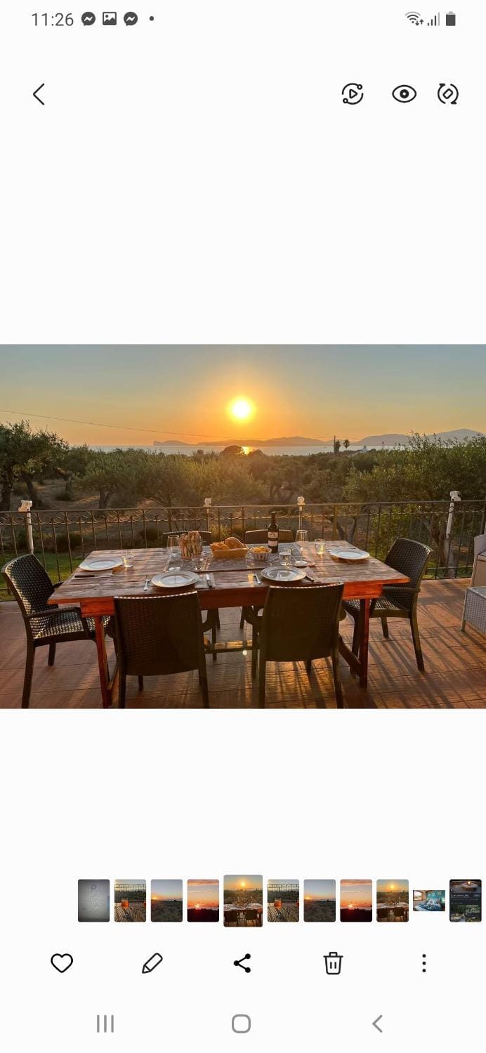 Natural landscape, Balcony/Terrace, Sea view, Sunset