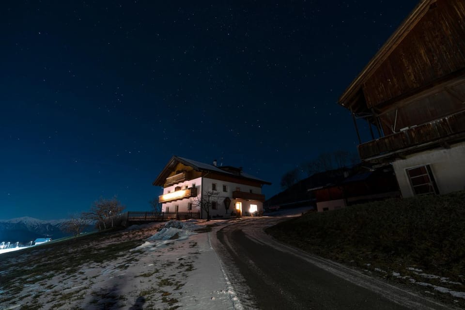 Property building, Night, Winter