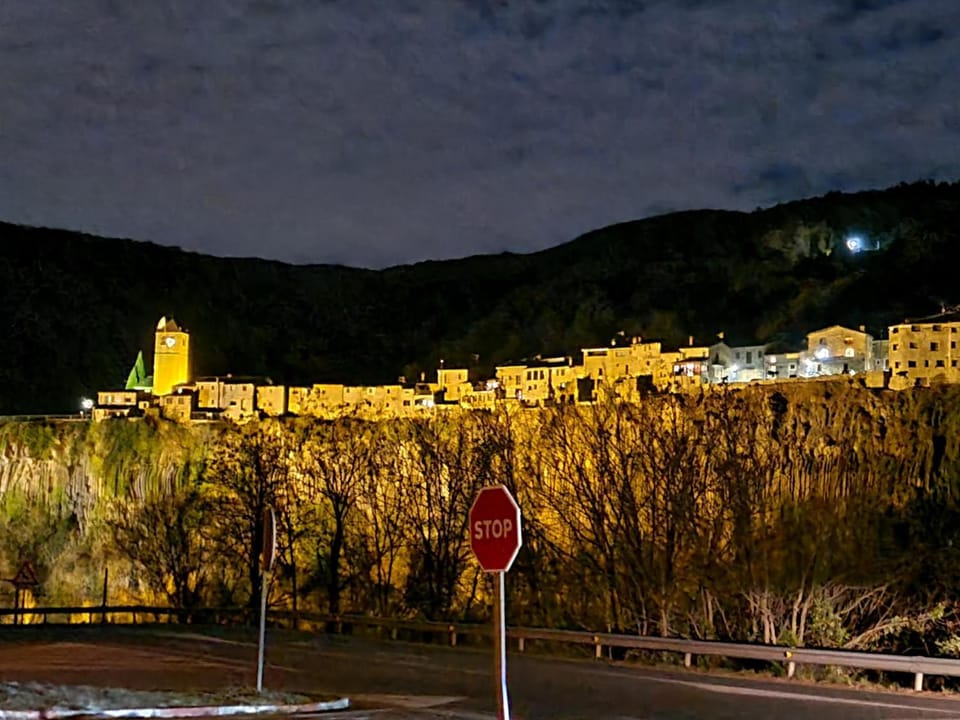 Night, Natural landscape, Mountain view