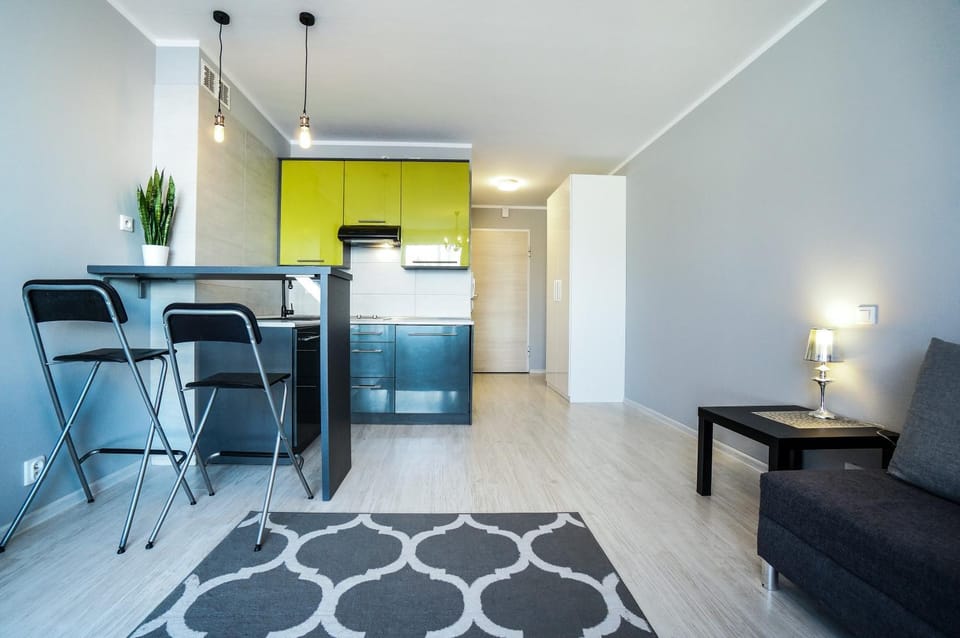 Kitchen or kitchenette, Living room, Dining area
