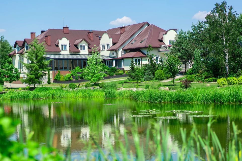Property building, Natural landscape, Lake view
