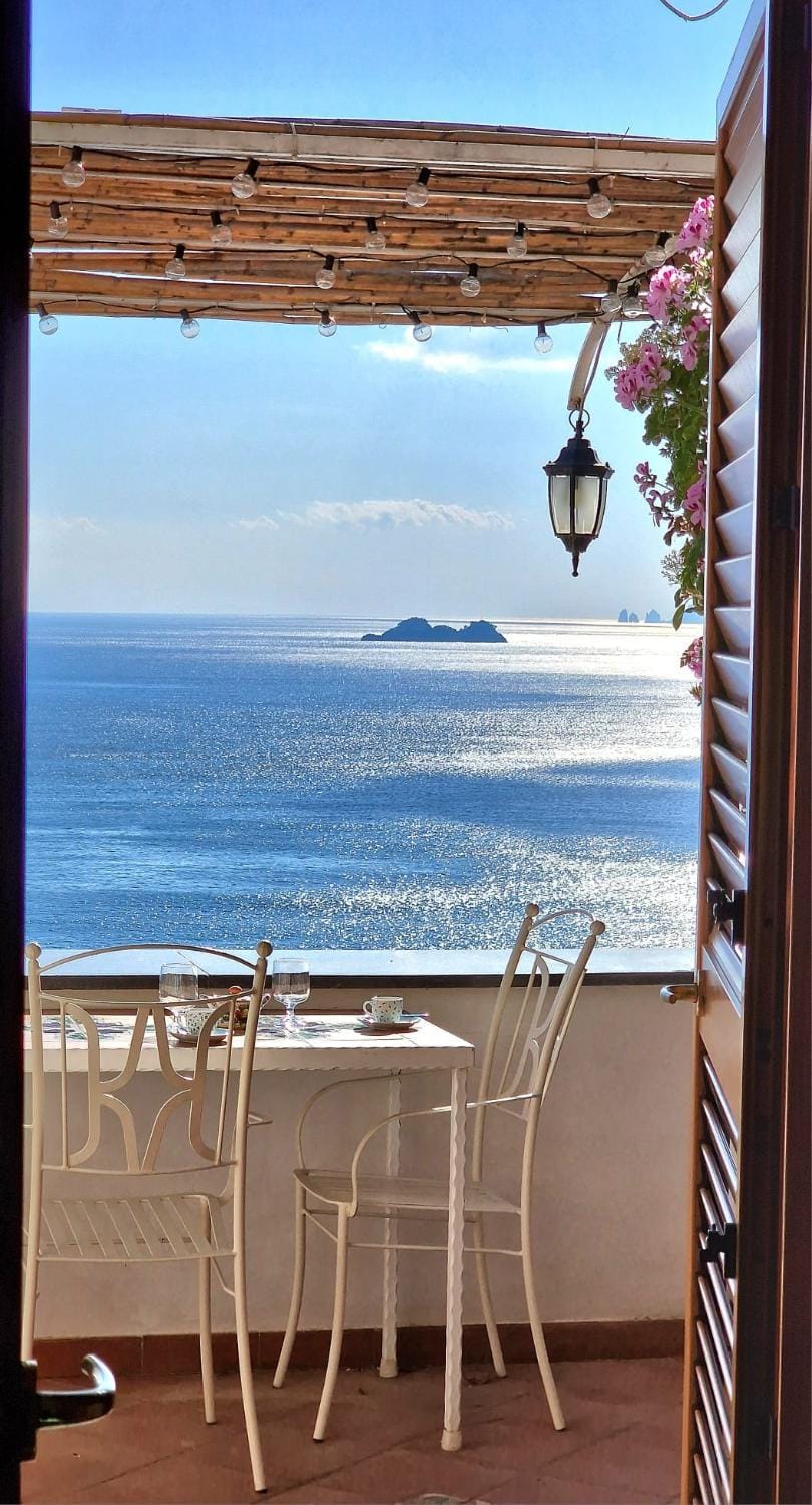 Natural landscape, Balcony/Terrace, Sea view, Sunset