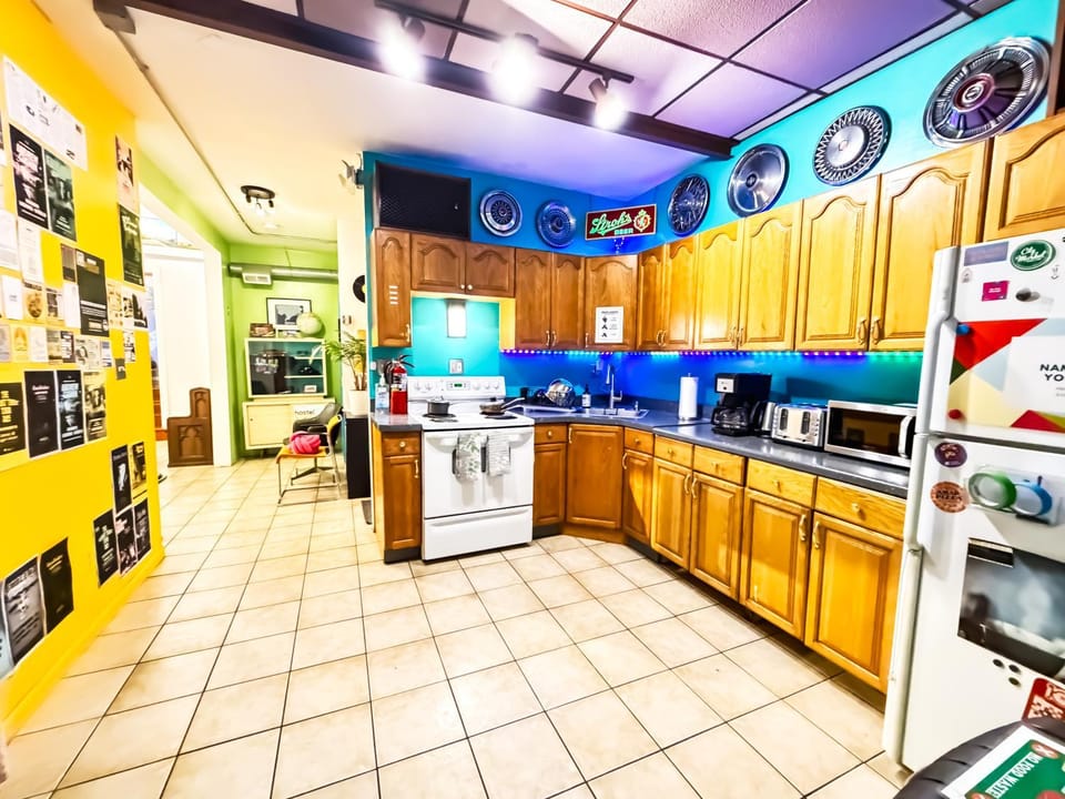Kitchen or kitchenette, oven, stove, toaster