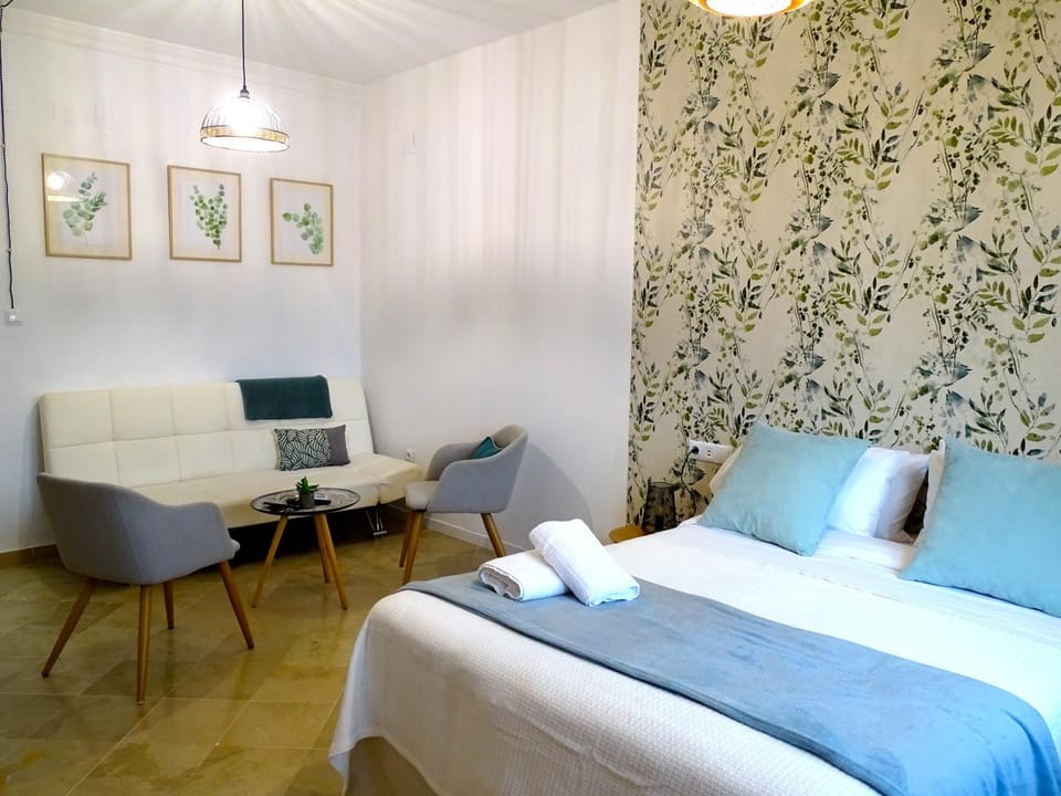Bed, Living room, Photo of the whole room