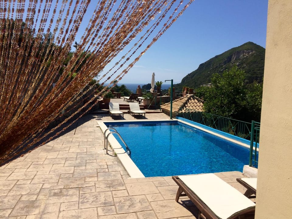 Mountain view, Pool view, Sea view, Swimming pool, Sunset