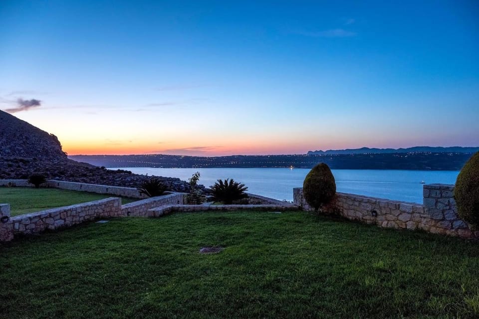 Natural landscape, Garden, Sea view, Sunset