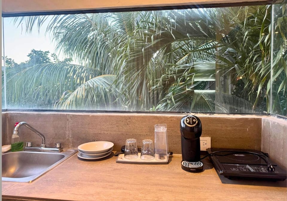 Natural landscape, Garden, Coffee/tea facilities, Kitchen or kitchenette, Garden view