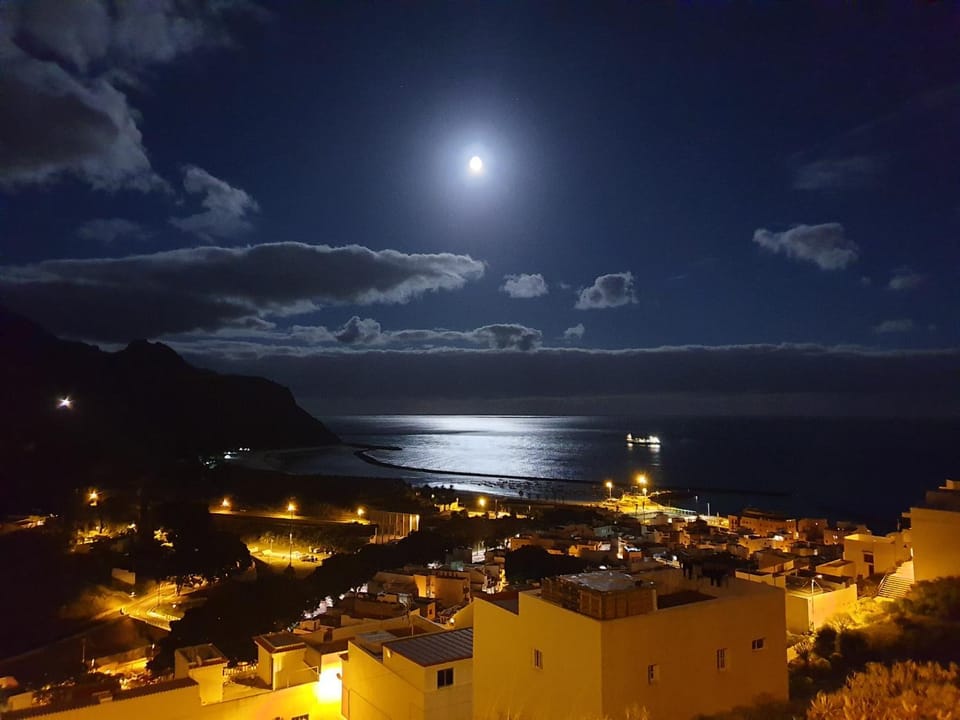 Night, Natural landscape, Sea view