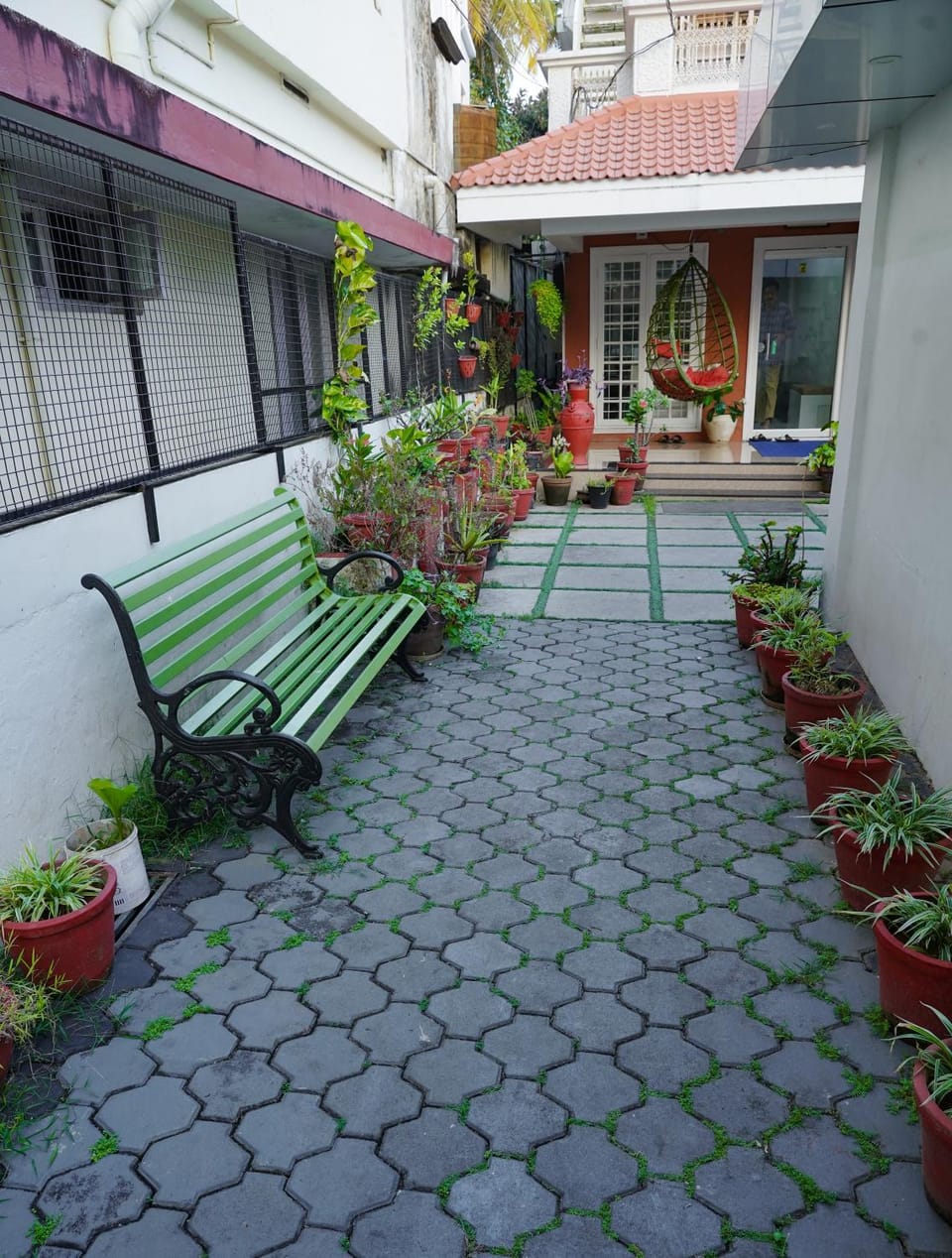 Property building, Day, Garden, Garden, View (from property/room), Garden view