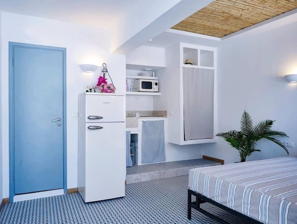 Bed, Kitchen or kitchenette, Photo of the whole room, minibar, stove, wardrobe