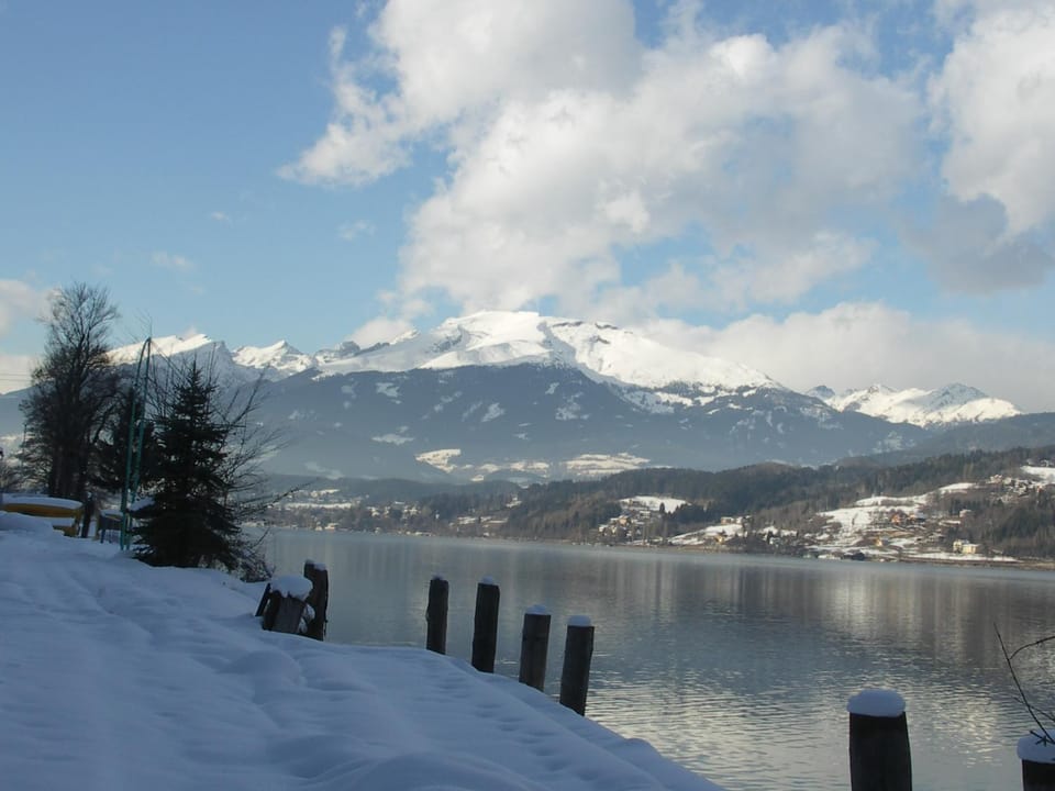 Natural landscape, Winter, Lake view, Mountain view