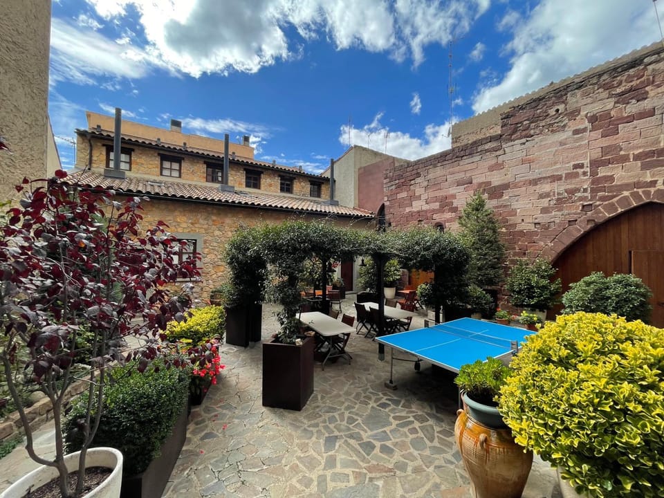Property building, Patio, Table tennis, Inner courtyard view