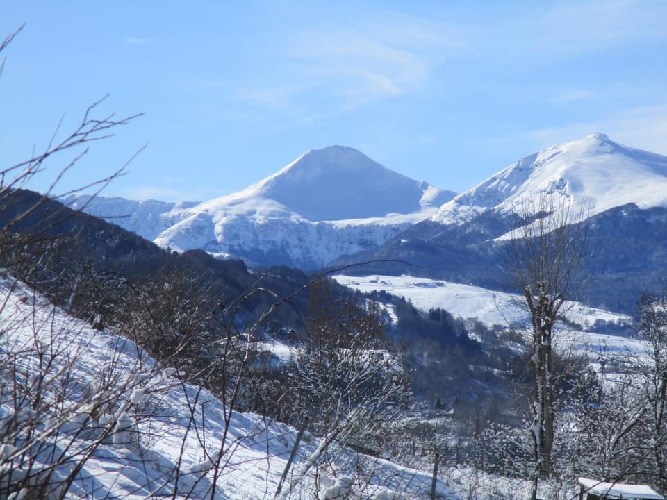 Winter, Mountain view, Time of day