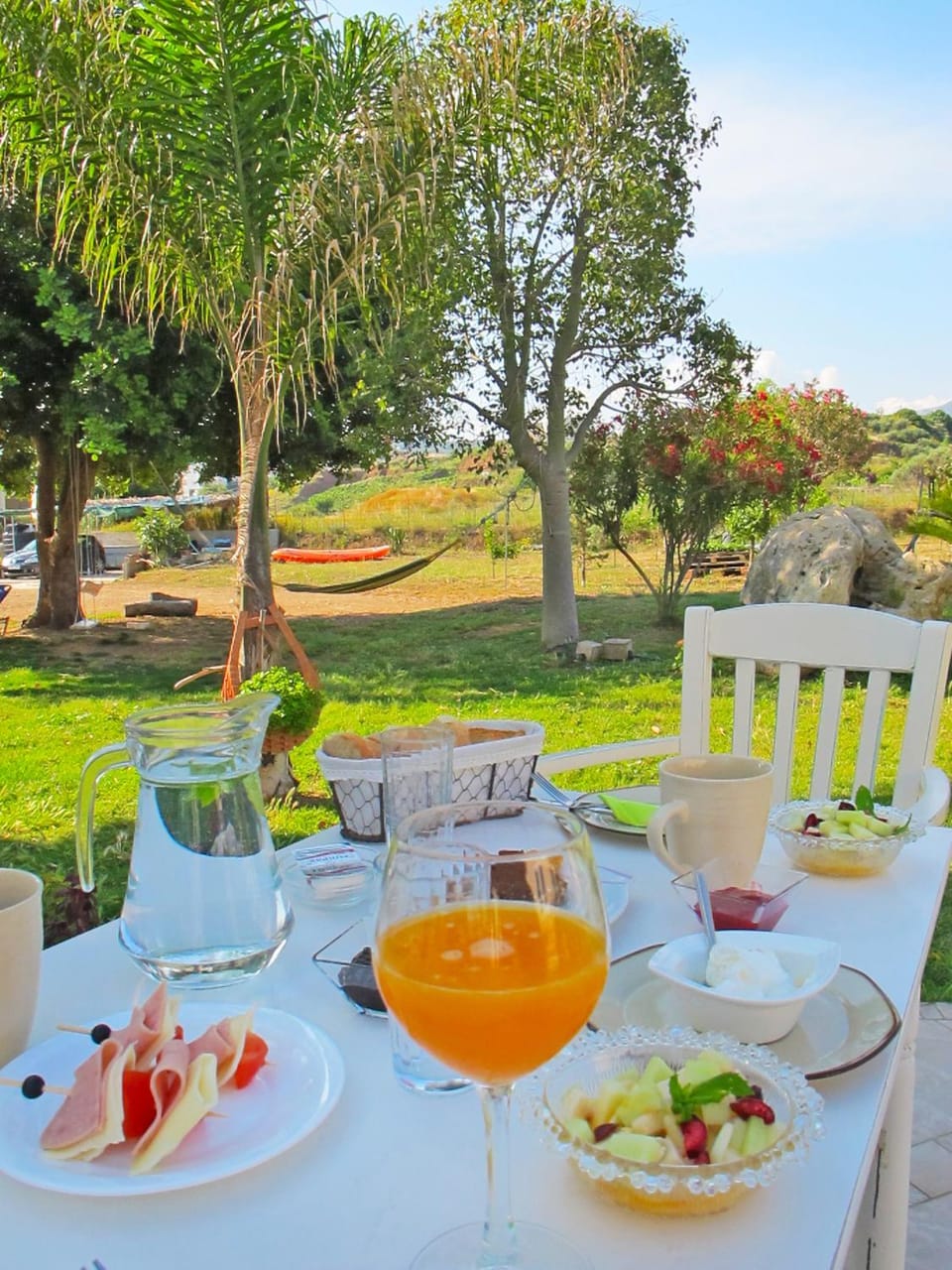 Day, Garden, Food and drinks, Dining area, Garden view, Breakfast