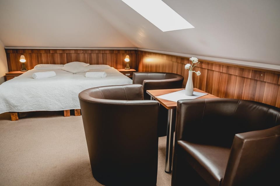 Bed, Living room, Photo of the whole room, Seating area, Bedroom
