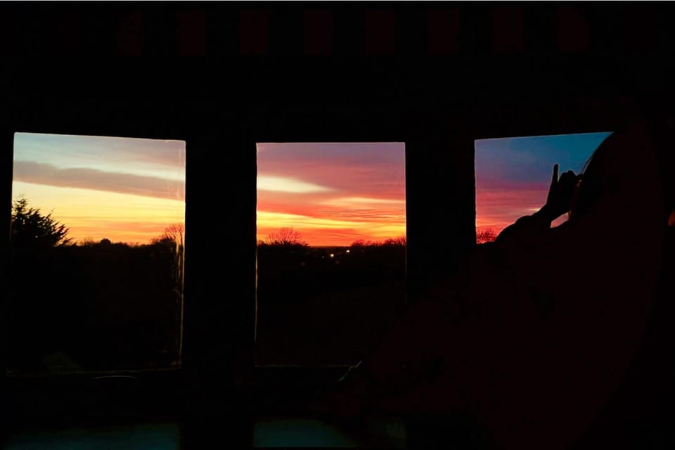 Property building, Natural landscape, Sunset